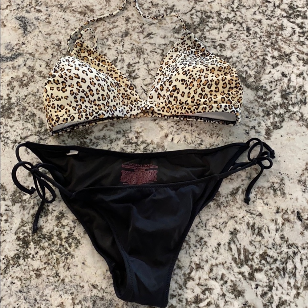 Victoria secret bikini leopard print and black